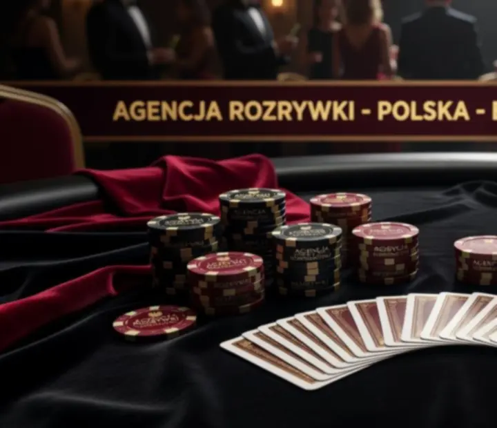 Elegancki stół rozrywkowy podczas wieczornego eventu w stylu kasynowym